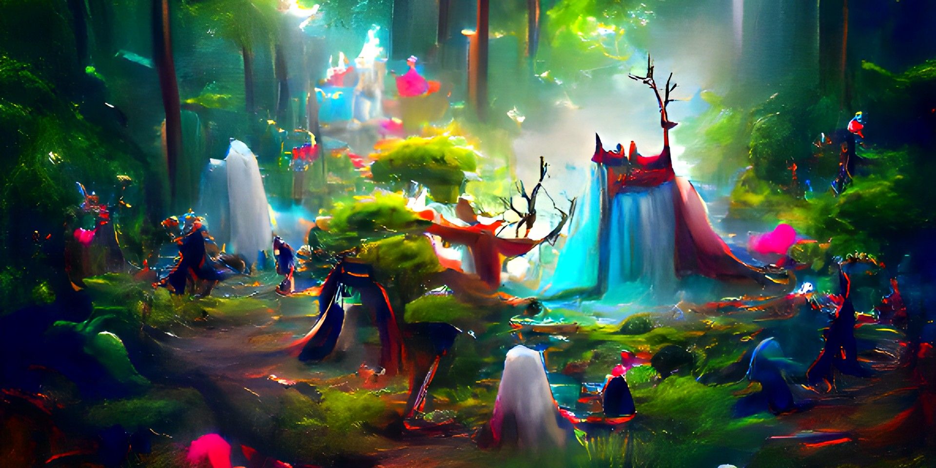 Fantasy Forest Scene Ai Generated Art