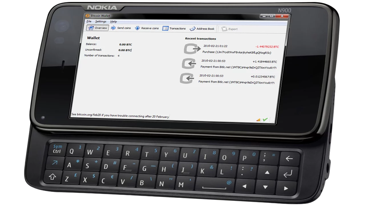 A Look At The First Phone-To-Phone Bitcoin Transfer Using A Nokia 900 Smartphone