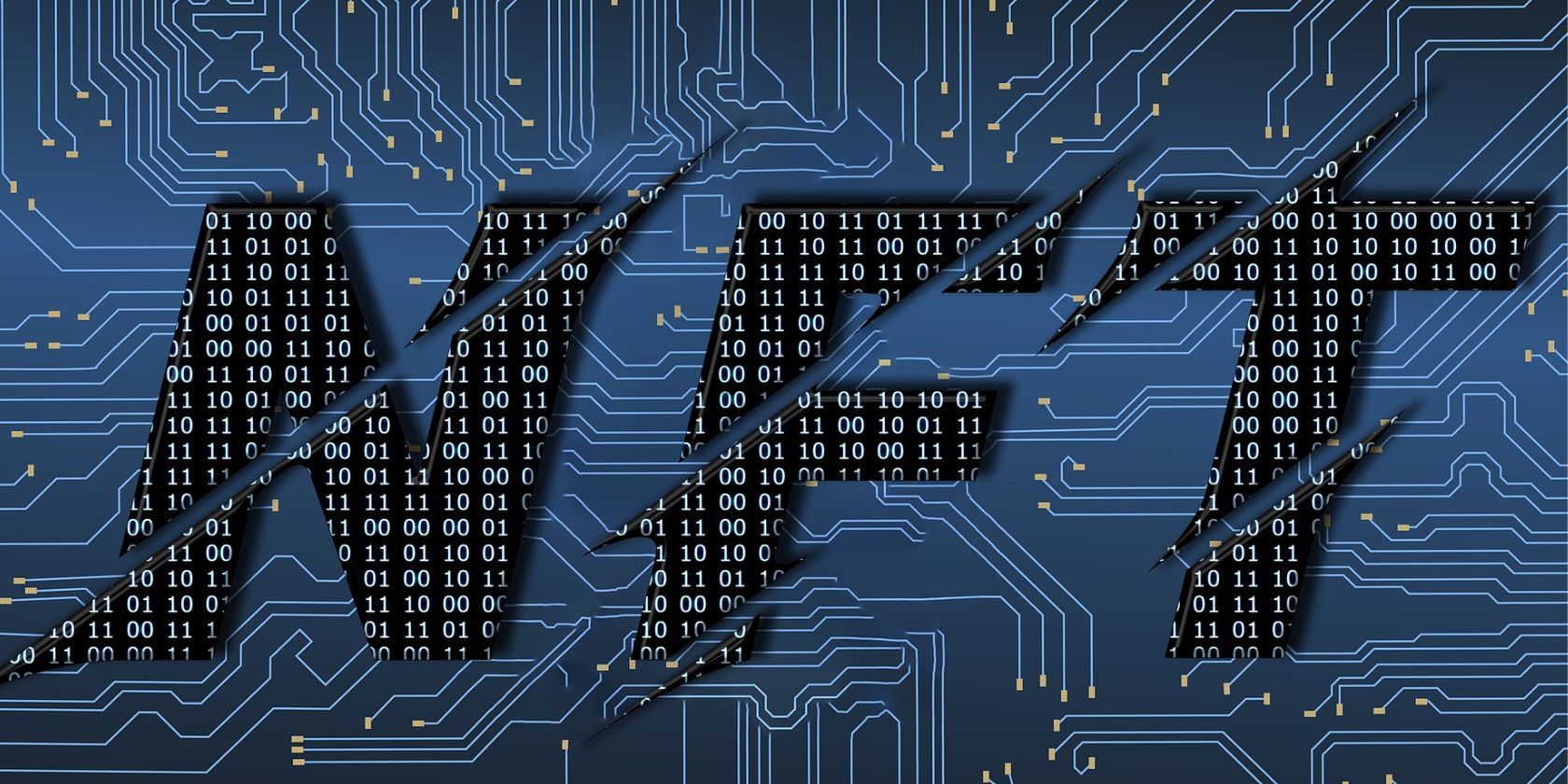 Graphic Of Nft Word In Front Of Circuit Board