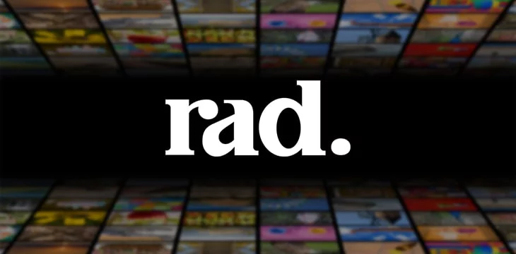 Rad Logo Over Streaming Concept Background