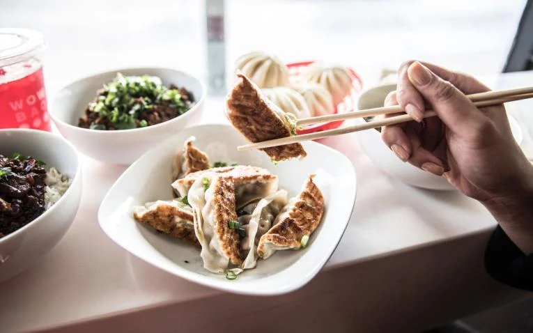 Dumplings At Chicago Fast Casual Wow Bao.