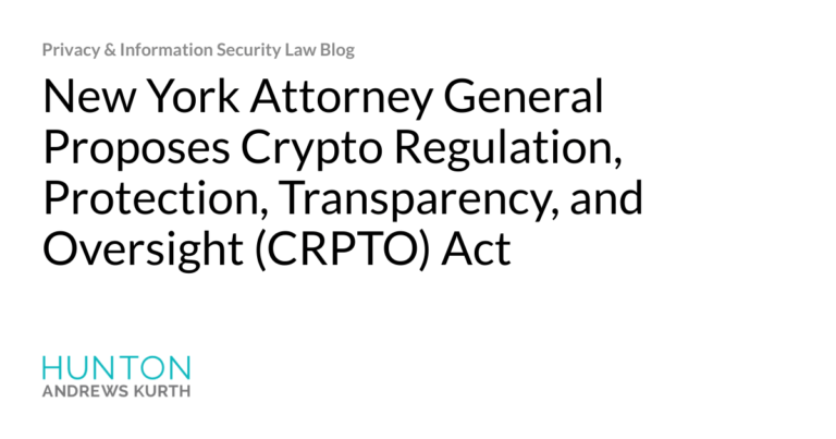 New York Attorney General Proposes Crypto Regulation, Protection, Transparency, And Oversight (Crpto) Act