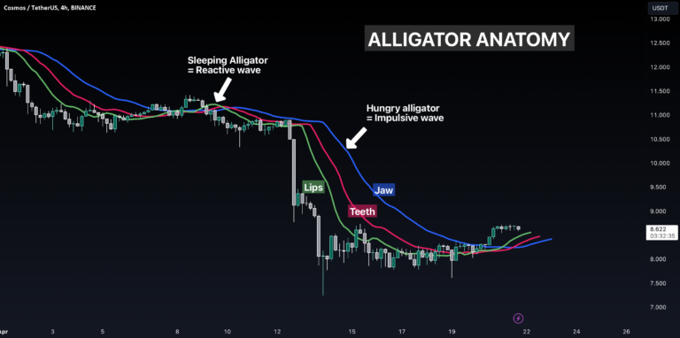 How To Use Williams Alligator Indicator In Crypto Trading? For Binance:atomusdt By Skyrex — Tradingview