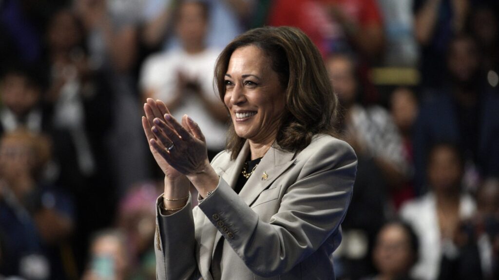 Us Vice President Kamala Harris Delivers Remarks At Prince George Community College In Largo, Maryland On August 15, 2024.