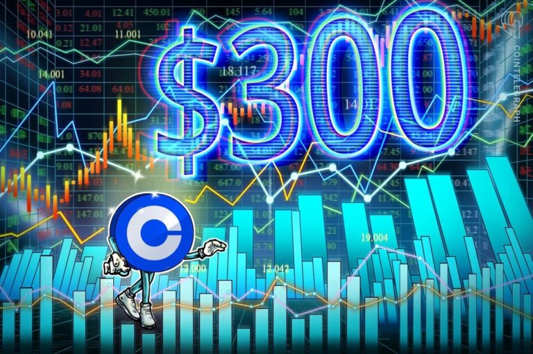 Coinbase Stock Breaks $300 For First Time Since 2021