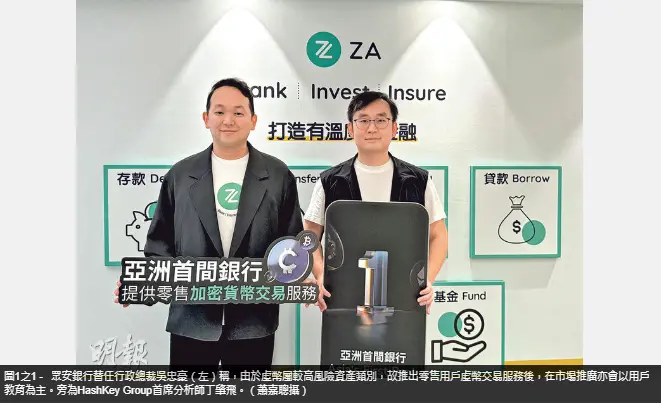 Hong Kong Zhong An Bank Has Launched Cryptocurrency Trading Services Today, Allowing Users To Buy And Sell Bitcoin And Ethereum Using Hong Kong Dollars And Us Dollars