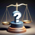 A realistic, high-definition image of a symbolic representation of a game-changing legal victory for a cryptocurrency exchange platform. The image shows a balanced scale tipped in favor of the platform with a puzzled symbol to represent a questioning authority, alluding to a metaphorical victory over a regulatory body.