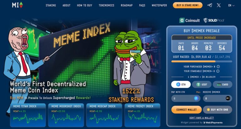 Meme Index Hits $1.5M in New ICO: Improving Meme Coin Trading Through Decentralized Indexes